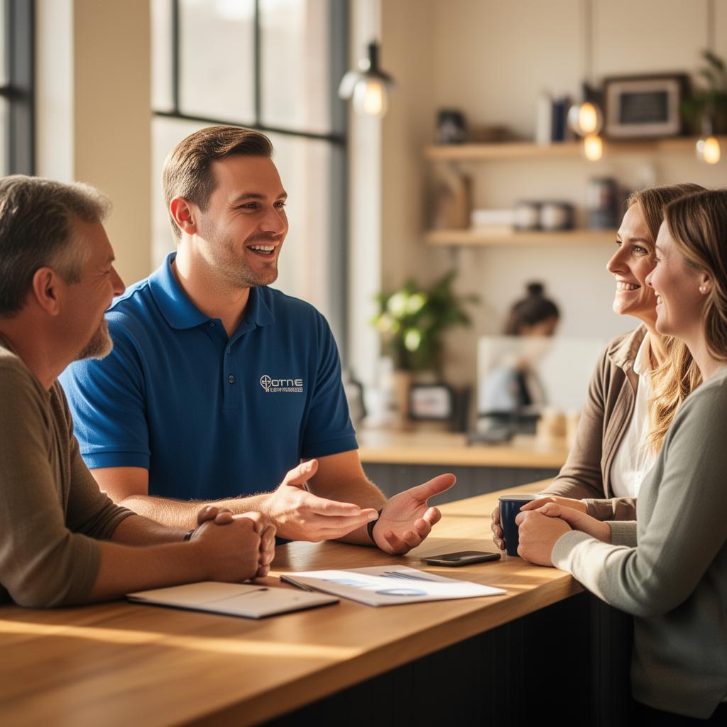 AdriaTek IT technician speaking with small business customers